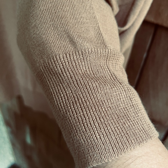 ZARA Knit Soft Sweater Camel Crew Neck Pullover JUMPER Raglan Long Sleeves M - Picture 3 of 12